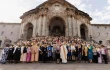 Group photo of Congregation of Jesus (CJ) sisters and Father Arturo Sosa after Mass on Nov. 4, 2025. The CJ and the Institute of the Blessed Virgin Mary (IBVM) have officially merged into one congregation.