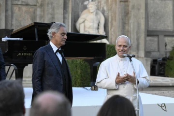 Pope Leo and Andrea Bocelli