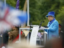Queen Elizabeth II re-opens Borders Railway, Sept. 9, 2015.