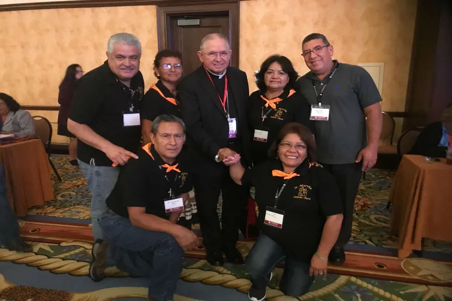 Delegates from Huntington Park, California with Archbishop Jose Gomez of the Archdiocese of Los Angeles at the Naitonal V Encuentro. ?w=200&h=150