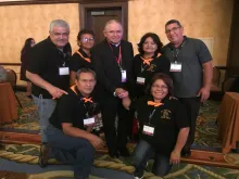 Delegates from Huntington Park, California with Archbishop Jose Gomez of the Archdiocese of Los Angeles at the Naitonal V Encuentro. 
