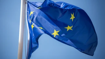 The flag of the European Union.