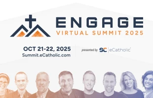 The Engage Virtual Summit, presented by eCatholic, is a two-day virtual conference bringing together lay Catholics, clergy, and religious from parishes, schools, dioceses, and ministries to explore innovative tools and strategies and share insights into evangelization in the digital world. Credit: eCatholic