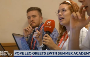 Journalism students have traveled from across the globe to Rome to take part in the fourth annual EWTN Summer Academy from July 21–31, 2025. Credit: “EWTN News Nightly”/Screenshot