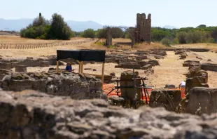 An excavation site at Gabii.   Massimiliano Valenti/CNA.