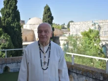Father Frans Bouwen, a missionary with the African Missionary Society, has been in Jerusalem for over 50 years.