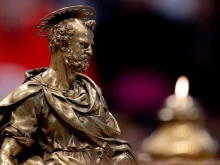 An image of St. Peter in St. Peter's Basilica at the Vatican on June 29, 2022.