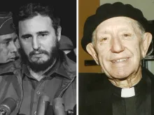 Fidel Castro and Father Amando Llorente, S.J.