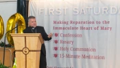 Bishop John Keenan speaks at the First Saturdays Conference in Knock, Ireland, on Dec. 6, 2025.