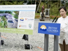 Fraser Health CEO Dr. Victoria Lee announces a new hospice for Langley in 2020. Fraser Health is receiving complaints for promoting euthanasia, including to a group of pensioners. Information from the presentation shows 17% of euthanasia deaths in B.C. are performed in hospices.