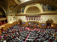 A view of the French Senate in Paris on Feb. 1, 2023.