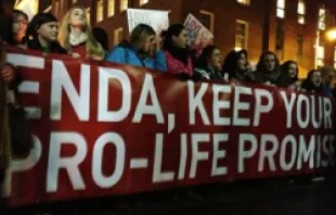 Vigil for Life on Dec. 4, 2012 calling on Irish Leader Enda Kenny to Keep his Pro-life Promise.  Youth Defence.