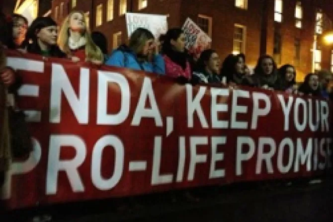 g the Vigil for Life on Dec 4 2012 calling on Irish Leader Enda Kenny to Keep his Pro life Promise Credit Youth Defence CNA Catholic News 12 5 12