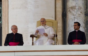 Pope Leo XIV spoke about the solution for restless hearts in his catechesis at the general audience in St. Peter’s Square on Dec. 17. 2025. Credit: Daniel Ibanez/CNA