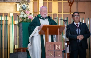 Archbishop Paul Richard Gallagher, Vatican secretary for relations with states, celebrates Mass at Guadalupe Basilica in Mexico City on July 27, 2025. Credit: Courtesy of Basilica of Our Lady of Guadalupe