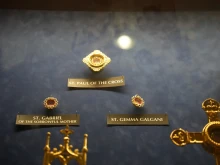 The relic of St. Gemma Galgani rests in the reliquary at the Newman Center at the University of Nebraska-Lincoln, Wednesday, Oct. 8, 2025.