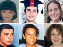 Top row from left to right: Niña Ruiz Abad, Marcelo Henrique Câmara, Sister Cecilia María de la Santa Faz. Bottom row from left to right: Víctor Manuel Schiavoni, Chiara Badano, Rebeca Rocamora.
