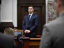 Kyle Rittenhouse waits for the jury to enter the room to continue testifying during his trial at the Kenosha County Courthouse on November 10, 2021 in Kenosha, Wisconsin. Rittenhouse is accused of shooting three demonstrators, killing two of them, during a night of unrest that erupted in Kenosha after a police officer shot Jacob Blake seven times in the back while being arrested in August 2020. Rittenhouse, from Antioch, Illinois, was 17 at the time of the shooting and armed with an assault rifle. He faces counts of felony homicide and felony attempted homicide.