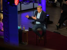 Democrat Senate nominee from Ohio Rep. Tim Ryan speaks at a townhall-style debate hosted by Bret Baier and Martha MacCallum of Fox News at The Fives on Nov. 1, 2022, in Columbus, Ohio. Ryan will face Republican nominee J.D. Vance in the general election on Nov. 8.