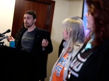 Jonathan Darnel speaks at a news conference at the Hyatt Regency on April 5, 2022, in Washington, D.C.