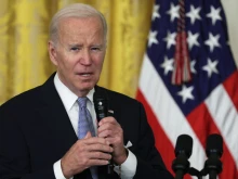 President Joe Biden speaks to mayors from across the country during an event at the East Room of the White House on Jan. 20, 2023, in Washington, D.C.
