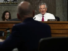 U.S. Sen. Tommy Tuberville, R-Alabama, speaks during a hearing to examine the nomination of USAF General David Allvin for reappointment to the grade of general and to be Chief of Staff of the Air Force on Sept. 12, 2023 at Dirksen Senate Office Building on Capitol Hill in Washington, D.C.