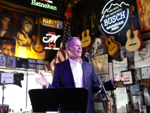 Tennessee Gov. Bill Lee speaks during the signing of the ELVIS Act to Protect Voice & Likeness in Age of AI event at Robert’s Western World on March 21, 2024, in Nashville, Tennessee.