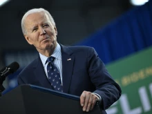 President Joe Biden speaks at Madison Area Technical College in Madison, Wisconsin, April 8, 2024.