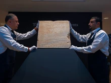 The oldest known stone tablet inscribed with the Ten Commandments, dating from A.D. 300 to 800, was sold at Sotheby’s on Dec. 18, 2024, in New York City. Expected to sell for $1 million to $2 million, it went for $5.04 million. Inscribed with the commandments in Paleo-Hebrew script, the tablet was discovered during railroad excavations along the southern coast of Israel in 1913.