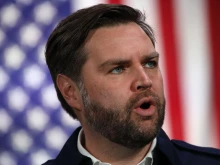 U.S. Vice President JD Vance speaks during a visit to East Palestine, Ohio, on Feb. 3, 2025.