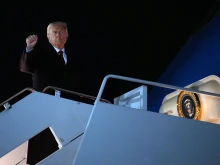 U.S. President Donald Trump boards Air Force One on Oct. 24, 2025, at Joint Base Andrews, Maryland. Trump is traveling to Malaysia for the Association of Southeast Asian Nations summit (ASEAN), Japan, and to South Korea for the Asia-Pacific Economic Cooperation forum (APEC).