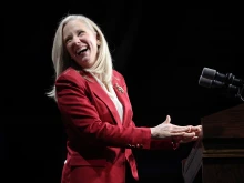 Virginia Democratic gubernatorial candidate, former Rep. Abigail Spanberger delivers remarks during her election night rally at the Greater Richmond Convention Center on Nov. 4, 2025, in Richmond, Virginia.