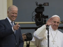 Pope Francis and Joe Biden in Washington, D.C., on Sept. 24, 2015.