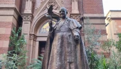 Statue of St. John XXIII in the courtyard of St. Anthony of Padua Church, Istanbul.