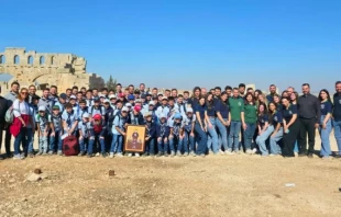A pilgrimage to the ancient shrine of St. Maron and the Church of St. Simeon Stylites recently took place in northwestern Syria. Credit: Maronite Scout Group