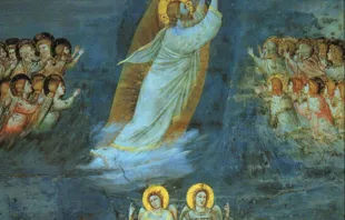 The Ascension of Jesus Christ. Giotto di Bondone, 1305. public domain. null