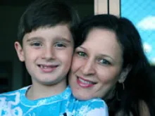 Sandra Grossi and her son Enzo