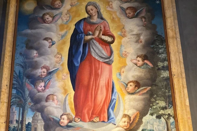 First painting in Rome of Our Lady of Guadalupe preserved in fourth-century church