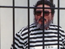 Abimael Guzmán after his capture in 1992.