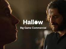 A still from Hallow's Super Bowl commercial that aired Feb. 11, 2024.