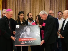 Members of the Holy Land Coordination meet with young people of Jerusalem at St James the Apostle Beit Hanina parish, May 21, 2022.