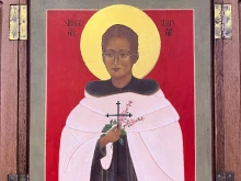 An icon of Titus Brandsma in Bolsward, the Netherlands.