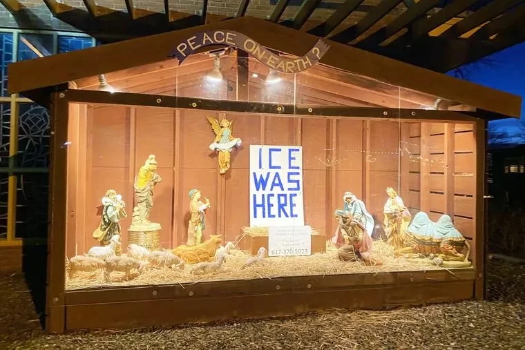 Boston-area pastor refuses to remove anti-ICE Nativity scene, seeks meeting with archbishop