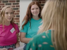 A scene from a promotional video for "Standing with Her Sunday" a virtual event being held on Aug. 28, 2022, to inform church leaders about the need for life-affirming efforts to support women who are pregnant.