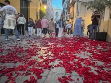 A mom receives a donation of free gifts at ABC Pregnancy Resource Center in Lake Charles, Louisiana.