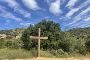 Cross installed at Santiago Retreat Center, Orange County, California