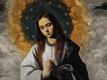 A detail from Francisco de Zurbarán’s painting “The Immaculate Conception” (1628–1630)