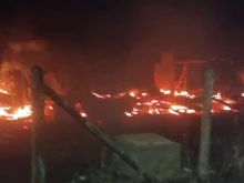 Fire in the Sacred Heart of Jesus Chapel belonging to St. Francis of Assisi Parish in the village of Selva Oscura, Chile, March 13, 2023.
