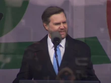 Vice President JD Vance addresses pro-life advocates at the rally before the March for Life in Washington, D.C., on Jan. 24, 2025.