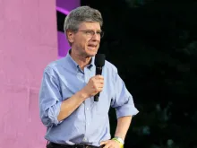 Jeffrey Sachs speaks on stage during 2018 Global Citizen Festival: Be The Generation in Central Park. 